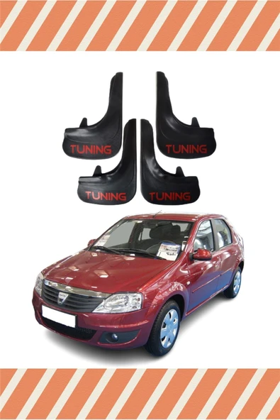 Heda Tex  Dacia Logan 2004-2012 4'lü Tunıng Yazılı Tozluk Çamurluk Paçalık ürün görseli 1