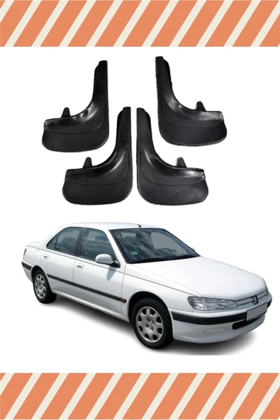BEFTO HOME  HG Peugeot 406 Racing Yazılı 4'lü Tozluk Çamurluk Paçalık ürün görseli 1
