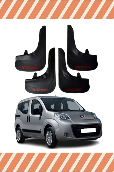 ENGALERİA  Peugeot Bipper Tepee Racing Yazılı 4'lü Tozluk Çamurluk Paçalık ürün görseli 1