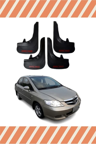Heda Tex  Honda City 2006-2009 Racing Yazılı 4'lü Tozluk Çamurluk Paçalık ürün görseli 1