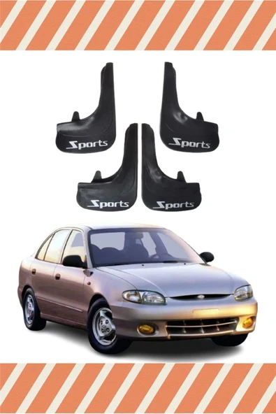 Heda Tex  Hyundai Excel Tüm Kasalar Sports Yazılı 4'lü Tozluk Çamurluk Paçalık ürün görseli 1