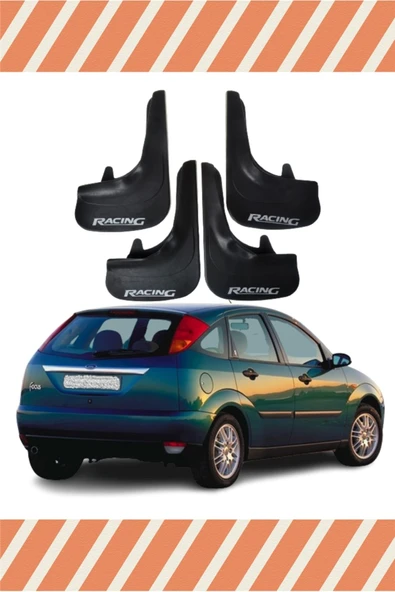 Heda Tex  Ford Focus 1 Hb 1998-2004 Racing Yazılı 4'lü Tozluk Çamurluk Paçalık ürün görseli 1