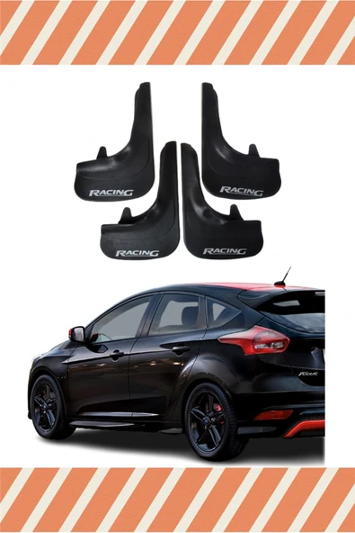 Heda Tex  Ford Focus 4 Hb 2015-2018 Racing Yazılı 4'lü Tozluk Çamurluk Paçalık ürün görseli 1