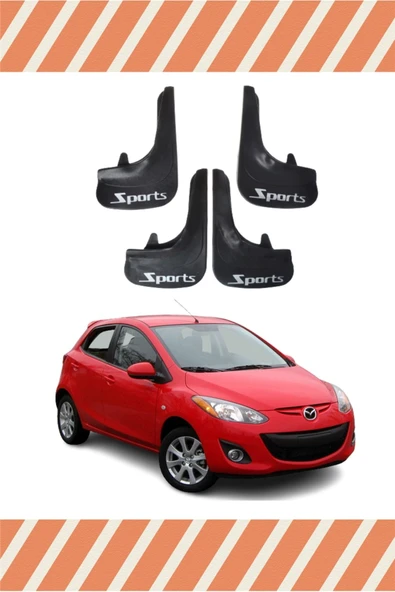 Heda Tex  Mazda 2 Sports Yazılı 4'lü Tozluk Çamurluk Paçalık ürün görseli 1