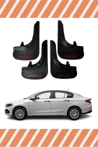 Heda Tex  Fiat Egea Hb Tüm Kasalar Racing Yazılı 4'lü Tozluk Çamurluk Paçalık ürün görseli 1