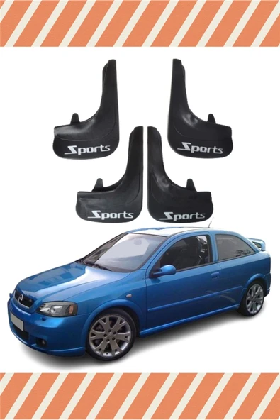 Heda Tex  Opel Astra G 1998-2009 Sports Yazılı 4'lü Tozluk Çamurluk Paçalık ürün görseli 1