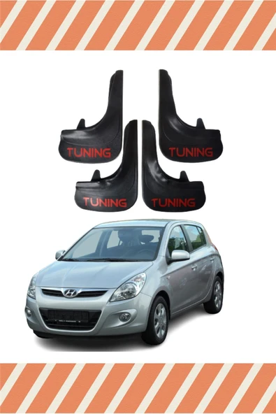 Heda Tex  Hyundai I20 2008-2011 Tunıng Yazılı 4'lü Tozluk Çamurluk Paçalık ürün görseli 1