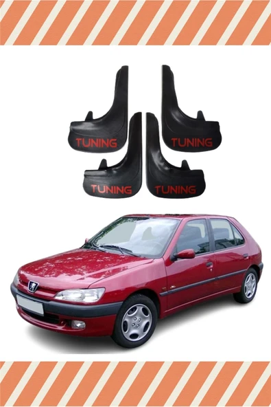 Heda Tex  YB Peugeot 306 Hb Tüm Kasalar Tunıng Yazılı 4'lü Tozluk Çamurluk Paçalık ürün görseli 1