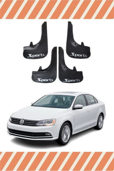 ALPAX OTOMOTİV  Volkswagen Jetta Sports Yazılı 4'lü Tozluk Çamurluk Paçalık ürün görseli 1