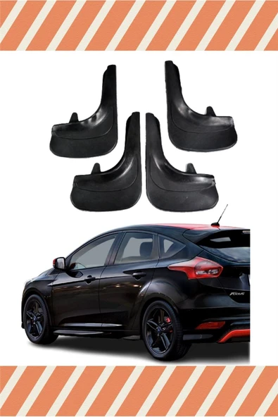 Heda Tex  Ford Focus 4 Hb 2015-2018 Racing Yazılı 4'lü Tozluk Çamurluk Paçalık ürün görseli 1