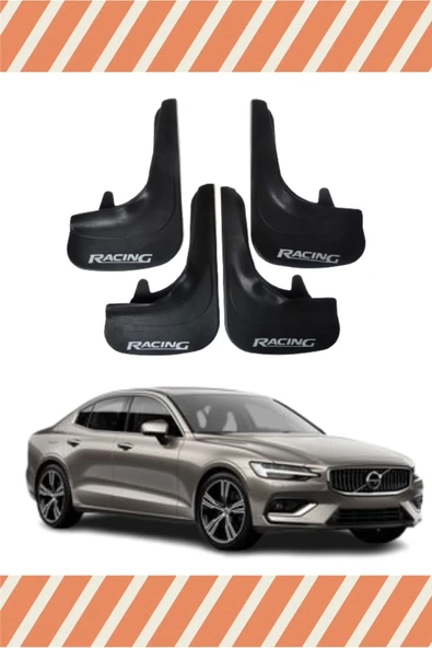 ALPAX OTOMOTİV  Volvo S 60 Racing Yazılı 4'lü Tozluk Çamurluk Paçalık ürün görseli 1