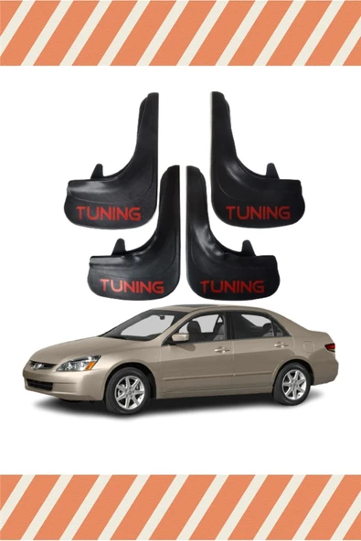 Heda Tex  Honda Accord 2003-2008 Tunıng Yazılı 4'lü Tozluk Çamurluk Paçalık ürün görseli 1