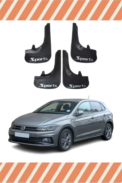 Heda Tex  YB Volswagen Polo Sports Yazılı 4'lü Tozluk Çamurluk Paçalık ürün görseli 1