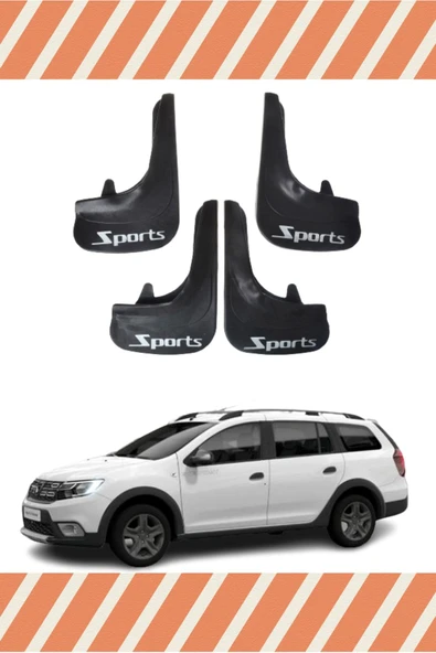 Heda Tex  Dacia Logan Mcv Tüm Kasalar Sports Yazılı 4'lü Tozluk Çamurluk Paçalık ürün görseli 1