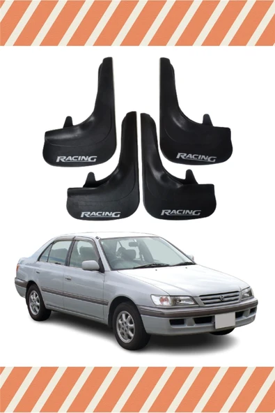ALPAX OTOMOTİV  YB Toyota Corona Racing Yazılı 4'lü Tozluk Çamurluk Paçalık ürün görseli 1