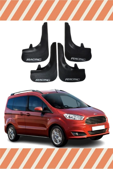 Heda Tex  Ford Courier Racing Yazılı 4'lü Tozluk Çamurluk Paçalık ürün görseli 1