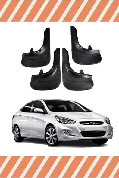 ALPAX OTOMOTİV  Hyundai Accent Blue Sports Yazılı 4'lü Tozluk Çamurluk Paçalık ürün görseli 1