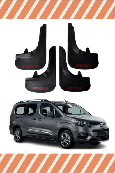 Heda Tex  Toyota Proace City Racing Yazılı 4'lü Tozluk Çamurluk Paçalık ürün görseli 1