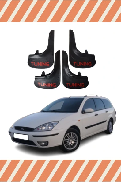 Heda Tex  Ford Focus 1 Hb 1998-2004 Tunıng Yazılı 4'lütozluk Çamurluk Paçalık ürün görseli 1