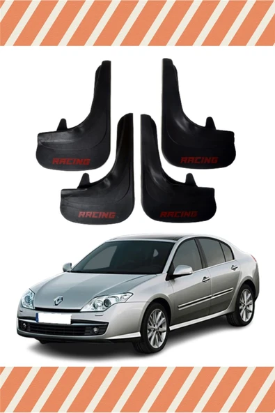 ALPAX OTOMOTİV  Renault Laguna 3 Racing Yazılı 4'lü Tozluk Çamurluk Paçalık ürün görseli 1