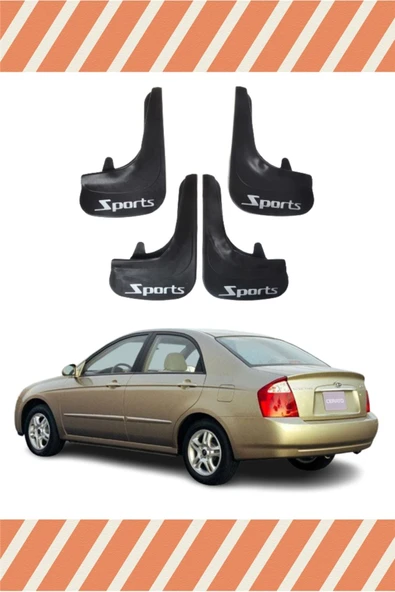 Heda Tex  DB Kia Cerato 2004-2009 Sports Yazılı 4'lü Tozluk Çamurluk Paçalık ürün görseli 1