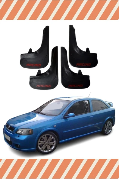 Heda Tex  Opel Astra G 1998-2009 Racing Yazılı 4'lü Tozluk Çamurluk Paçalık ürün görseli 1