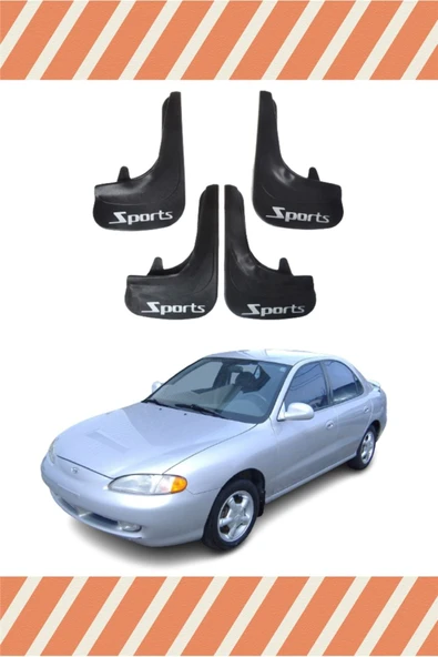 ENGALERİA  DB Hyundai Elentra 1996-2001 Sports Yazılı 4'lü Tozluk Çamurluk Paçalık ürün görseli 1