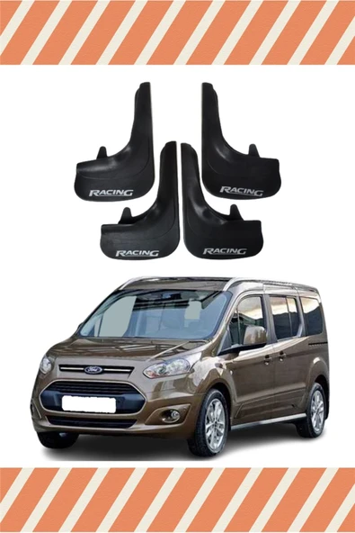 Heda Tex  Ford Connect 4 Kapı 2014 Ve Sonrası Racing Yazılı 4'lü Tozluk Çamurluk Paçalık ürün görseli 1