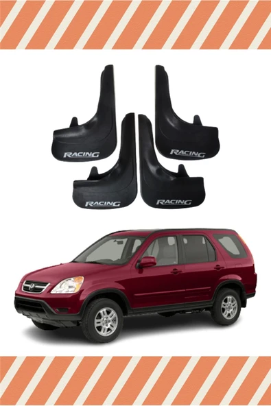 Heda Tex  Honda Cr-v 2002-2007 Racing Yazılı 4'lü Tozluk Çamurluk Paçalık ürün görseli 1