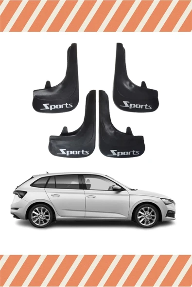 Heda Tex  HG Skoda Scala Sports Yazılı 4'lü Tozluk Çamurluk Paçalık ürün görseli 1