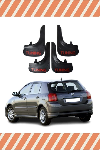 Heda Tex  Toyota Corolla Hb Tüm Kasalar Tunıng Yazılı 4'lü Tozluk Çamurluk Paçalık ürün görseli 1