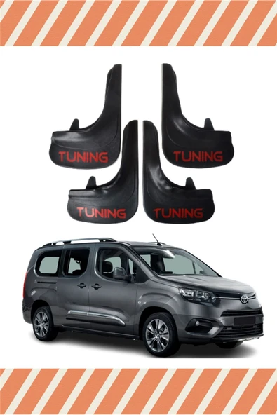 Heda Tex  Toyota Proace City Tunıng Yazılı 4'lü Tozluk Çamurluk Paçalık ürün görseli 1