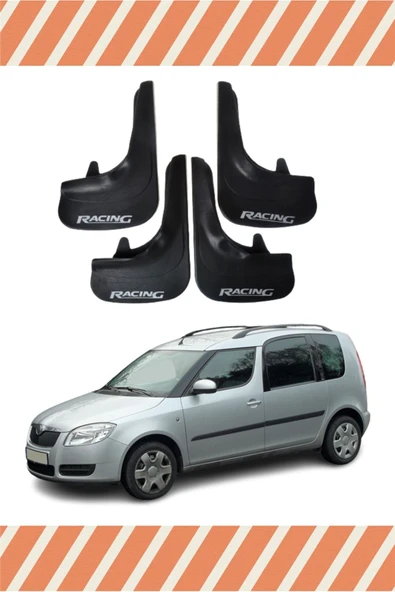 Heda Tex  Skoda Roomster Racing Yazılı 4'lü Tozluk Çamurluk Paçalık ürün görseli 1