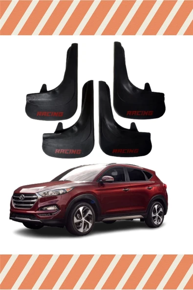 Alpax  Hyundai Tuscon Racing Yazılı 4'lü Tozluk Çamurluk Paçalık ürün görseli 1