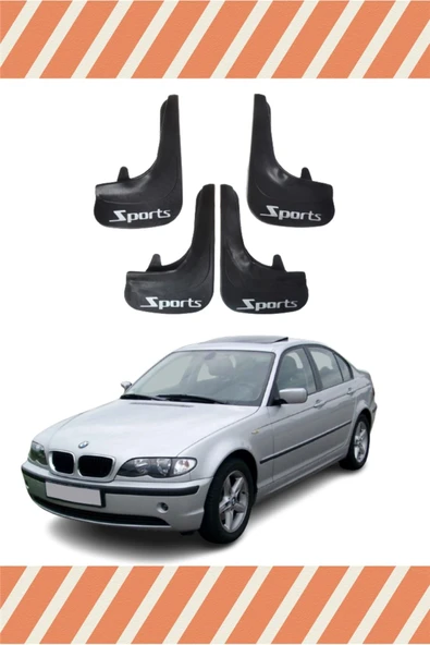 Heda Tex  Bmw E46 Uyumlu Sports Yazılı 4'lü Tozluk Çamurluk Paçalık ürün görseli 1