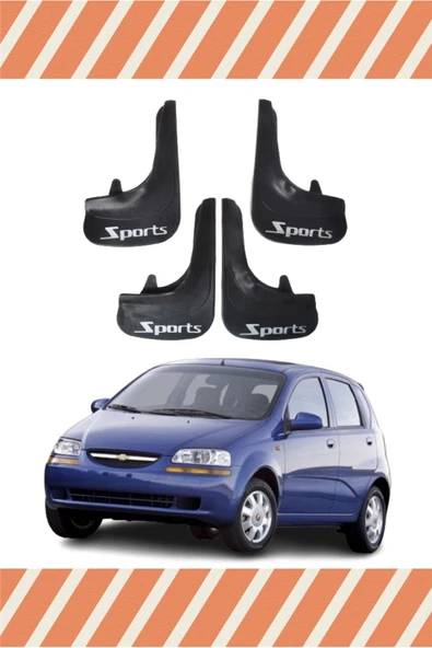Heda Tex  YB Chevrolet Aveo Hb 2005-2011 Uyumlu Sports Yazılı 4'lü Tozluk Çamurluk Paçalık ürün görseli 1
