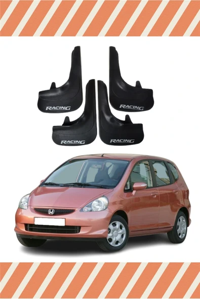 Heda Tex  Honda Jazz 2002-2008 Racing Yazılı 4'lü Tozluk Çamurluk Paçalık ürün görseli 1