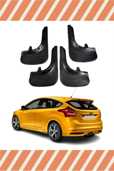 Heda Tex  Ford Focus 3 Hb 2011-2015 4'lütozluk Çamurluk Paçalık ürün görseli 1