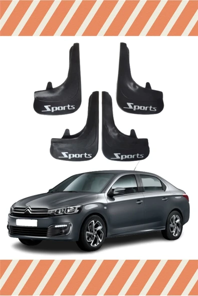 Heda Tex  Citroen C Elysee Sports Yazılı 4'lü Tozluk Çamurluk Paçalık ürün görseli 1