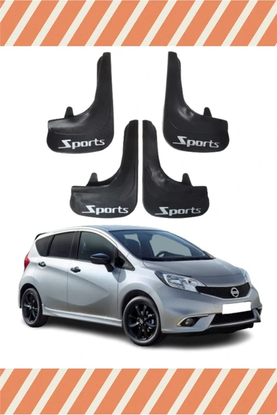 Heda Tex  Nissan Note Sports Yazılı 4'lü Tozluk Çamurluk Paçalık ürün görseli 1