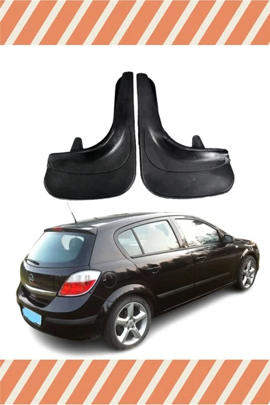 ÖyküMarketing  Opel Astra H Hb 2004-2015 Racing Beyaz Yazılı 2'Li Tozluk Çamurluk Paçalık ürün görseli 1