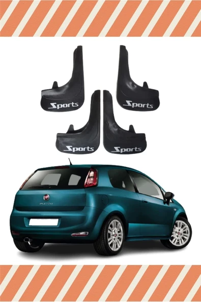 ALPAX OTOMOTİV  HG Fiat Punto Sports Yazılı 4'lü Tozluk Çamurluk Paçalık ürün görseli 1