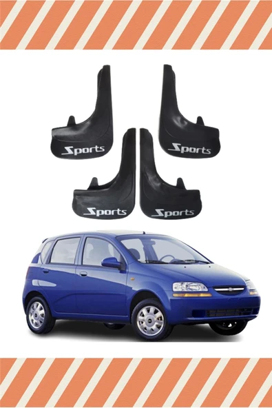 Heda Tex  Chevrolet Kalos Hb Tüm Kasalar Sports Yazılı 4'lü Tozluk Çamurluk Paçalık ürün görseli 1