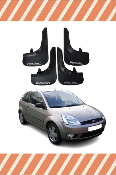 Heda Tex  Ford Fiesta 2002-2009 Racing Yazılı 4'lü Tozluk Çamurluk Paçalık ürün görseli 1