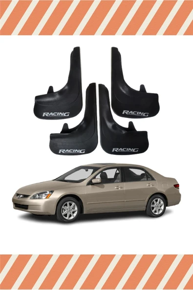 Heda Tex  Honda Accord 2003-2008 Racing Yazılı 4'lü Tozluk Çamurluk Paçalık ürün görseli 1