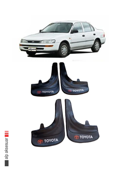 alp aksesuar  Toyota Corolla 1993-1998 Arası Modellere 4lü Set Paçalık Çamurluk Tozluk ürün görseli 1