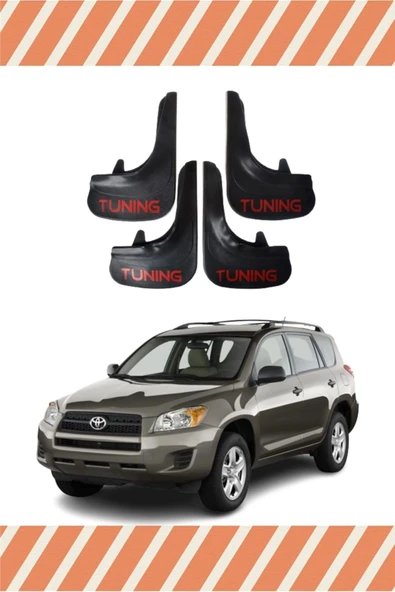 KRMNSTYLE  YB Toyota Rav 4 Tüm Kasalar Tunıng Yazılı 4'lü Tozluk Çamurluk Paçalık ürün görseli 1