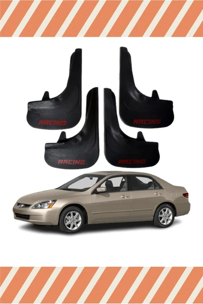 Heda Tex  Honda Accord 2003-2008 Racing Yazılı 4'lü Tozluk Çamurluk Paçalık ürün görseli 1