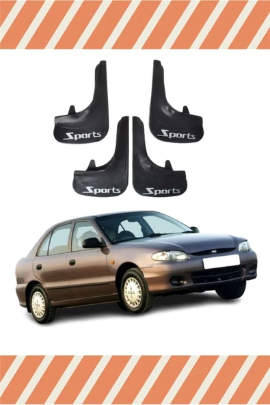 Heda Tex  DB Hyundai Accent Yumurta Kasa Sports Yazılı 4'lü Tozluk Çamurluk Paçalık ürün görseli 1