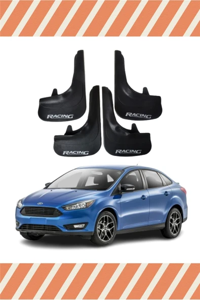 Heda Tex  Ford Focus 3 Sd 2011-2015 Racing Yazılı 4'lü Tozluk Çamurluk Paçalık ürün görseli 1